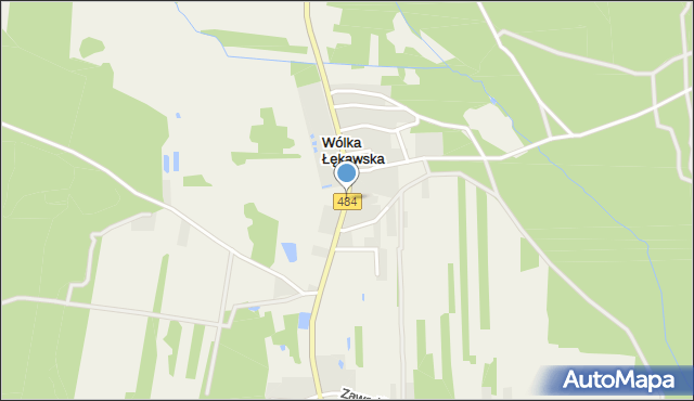 Wólka Łękawska, Wólka Łękawska, mapa Wólka Łękawska