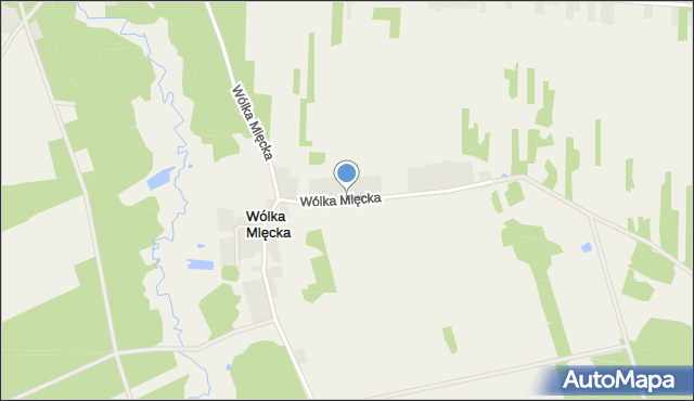 Wólka Mlęcka, Wólka Mlęcka, mapa Wólka Mlęcka