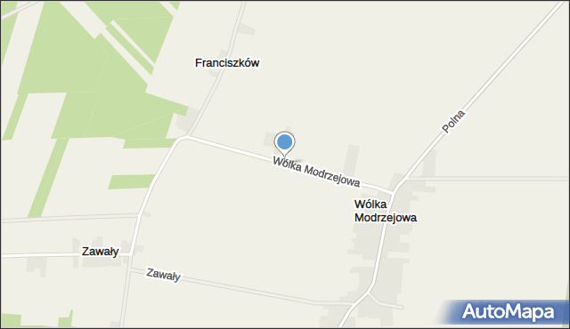 Wólka Modrzejowa, Wólka Modrzejowa, mapa Wólka Modrzejowa