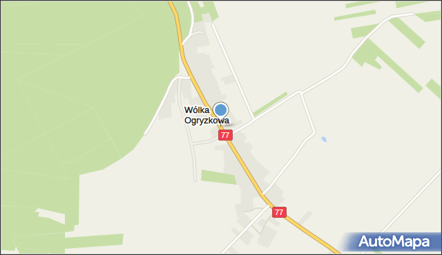 Wólka Ogryzkowa, Wólka Ogryzkowa, mapa Wólka Ogryzkowa