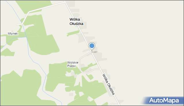 Wólka Ołudzka, Wólka Ołudzka, mapa Wólka Ołudzka