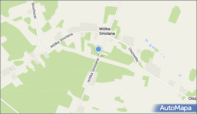 Wólka Smolana gmina Brochów, Wólka Smolana, mapa Wólka Smolana gmina Brochów