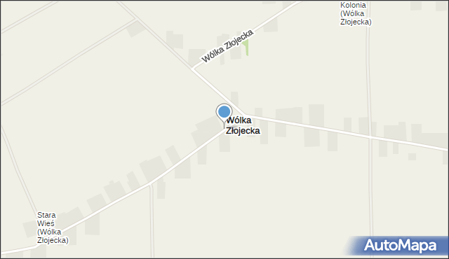 Wólka Złojecka, Wólka Złojecka, mapa Wólka Złojecka