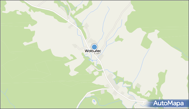 Wołowiec gmina Sękowa, Wołowiec, mapa Wołowiec gmina Sękowa