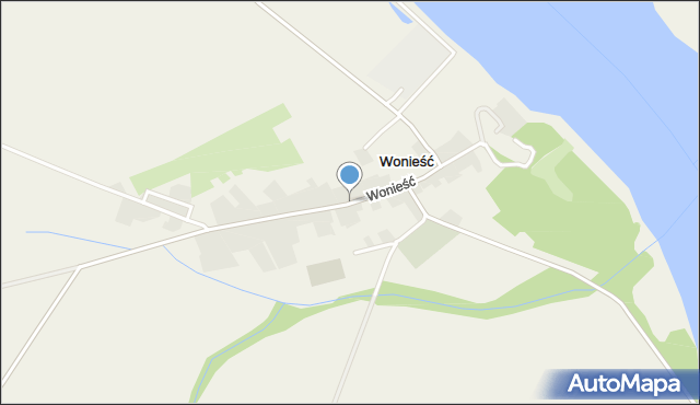 Wonieść gmina Śmigiel, Wonieść, mapa Wonieść gmina Śmigiel