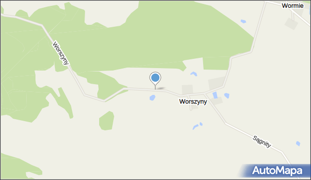 Worszyny, Worszyny, mapa Worszyny