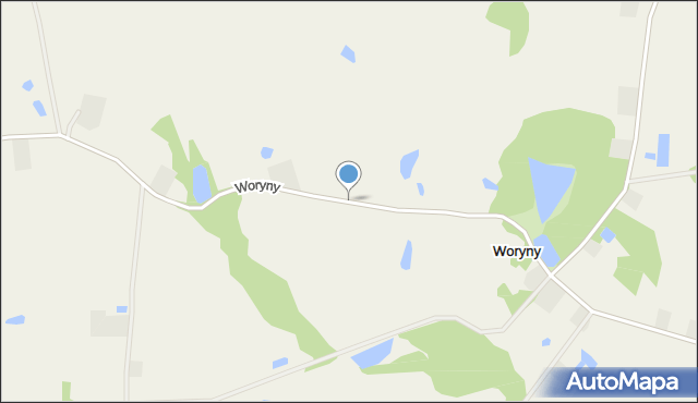 Woryny, Woryny, mapa Woryny