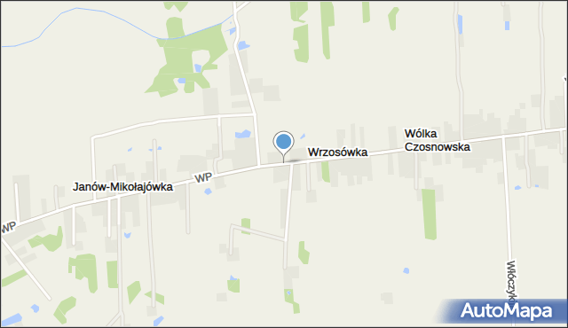 Wrzosówka gmina Czosnów, Wojska Polskiego, mapa Wrzosówka gmina Czosnów