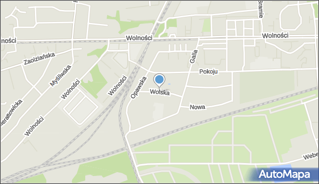 Zabrze, Wolska, mapa Zabrza