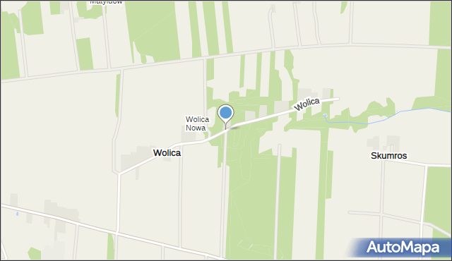 Żarnów powiat opoczyński, Wolica, mapa Żarnów powiat opoczyński