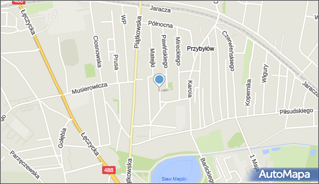 Zgierz, Worcella Stanisława, mapa Zgierz