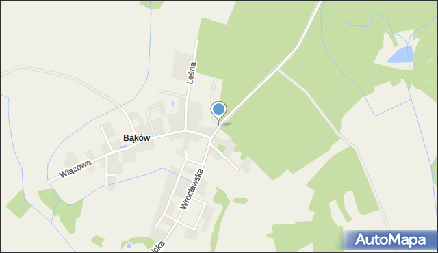 Bąków gmina Długołęka, Wrocławska, mapa Bąków gmina Długołęka