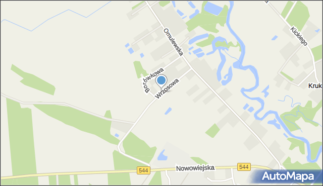 Białobrzeg Bliższy, Wrzosowa, mapa Białobrzeg Bliższy