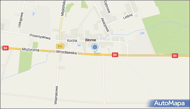 Błonie gmina Miękinia, Wrocławska, mapa Błonie gmina Miękinia