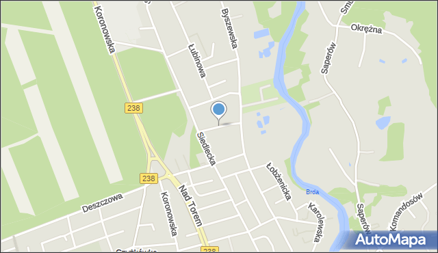 Bydgoszcz, Wrzosowa, mapa Bydgoszczy