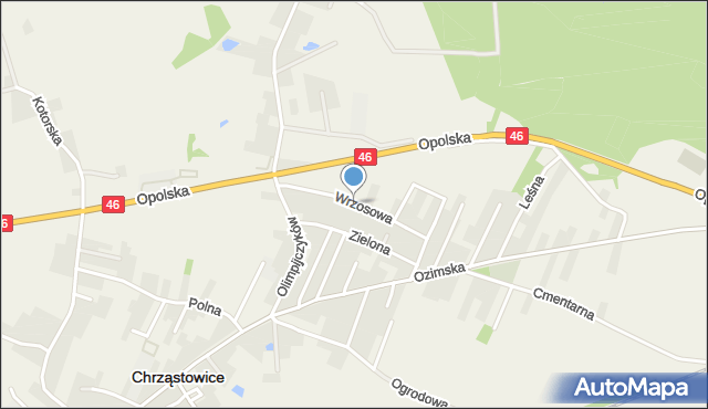 Chrząstowice powiat opolski, Wrzosowa, mapa Chrząstowice powiat opolski