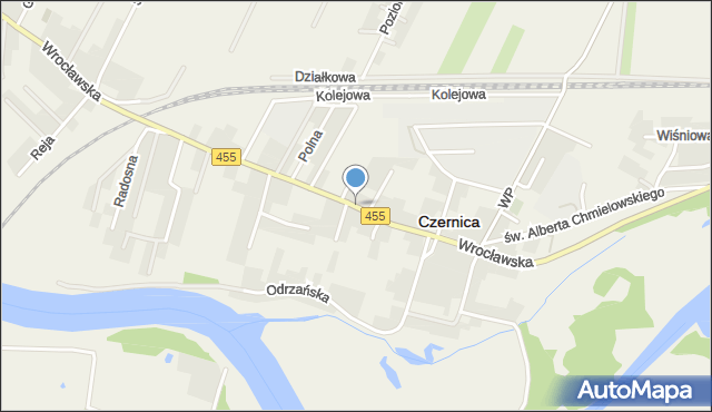 Czernica powiat wrocławski, Wrocławska, mapa Czernica powiat wrocławski