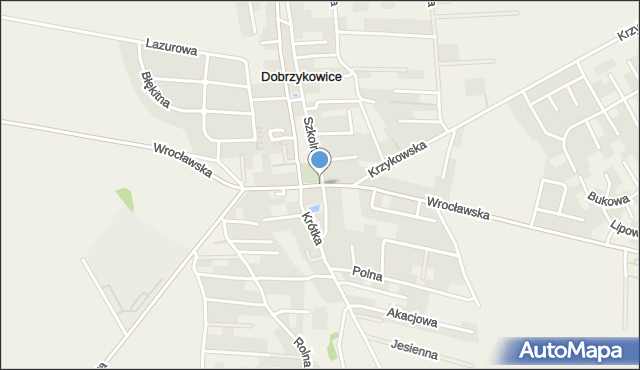 Dobrzykowice, Wrocławska, mapa Dobrzykowice