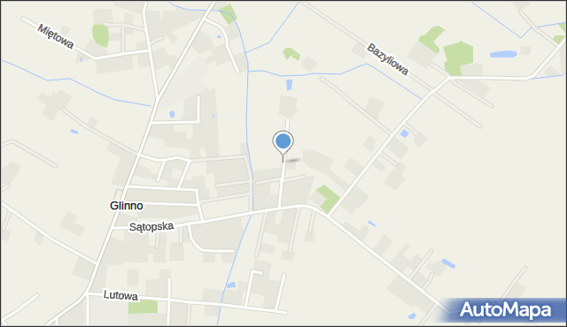Glinno gmina Nowy Tomyśl, Wrześniowa, mapa Glinno gmina Nowy Tomyśl