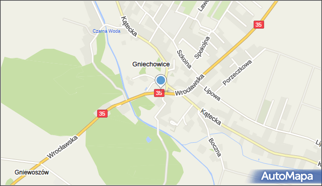 Gniechowice, Wrocławska, mapa Gniechowice