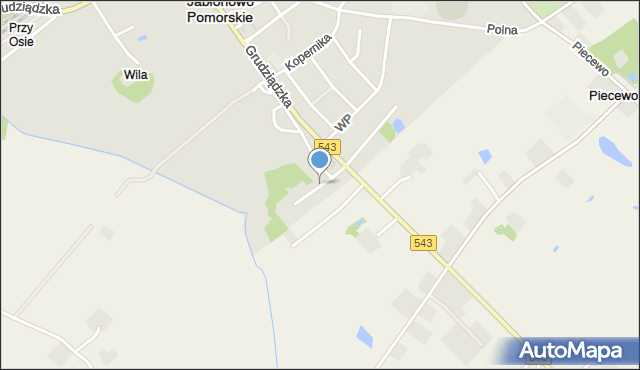 Jabłonowo Pomorskie, Wrzosowa, mapa Jabłonowo Pomorskie