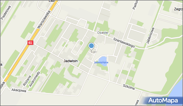 Jadwisin gmina Serock, Wrzosowa, mapa Jadwisin gmina Serock