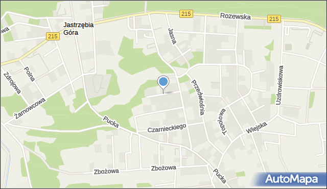 Jastrzębia Góra, Wrzosowa, mapa Jastrzębia Góra