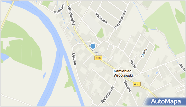 Kamieniec Wrocławski, Wrocławska, mapa Kamieniec Wrocławski