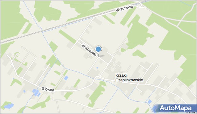 Krzaki Czaplinkowskie, Wrzosowa, mapa Krzaki Czaplinkowskie