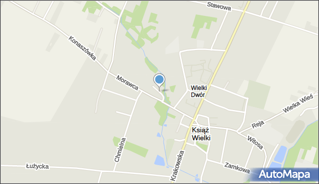 Książ Wielki, Wrocławska, mapa Książ Wielki