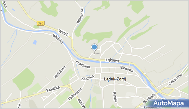 Lądek-Zdrój, Wrzosowa, mapa Lądek-Zdrój