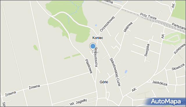 Libiąż, Wróbla, mapa Libiąż