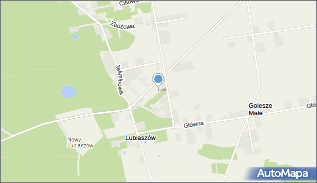 Lubiaszów, Wrzosowa, mapa Lubiaszów