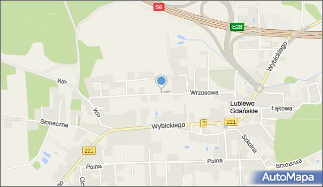 Lublewo Gdańskie, Wrzosowa, mapa Lublewo Gdańskie