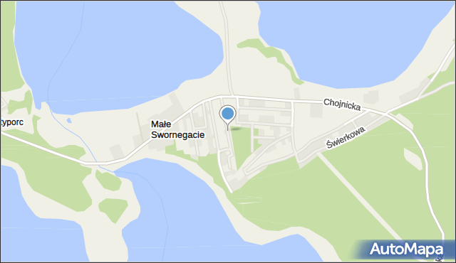 Małe Swornegacie, Wrzosowa, mapa Małe Swornegacie