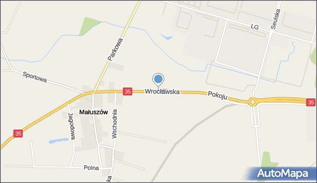 Małuszów gmina Kobierzyce, Wrocławska, mapa Małuszów gmina Kobierzyce