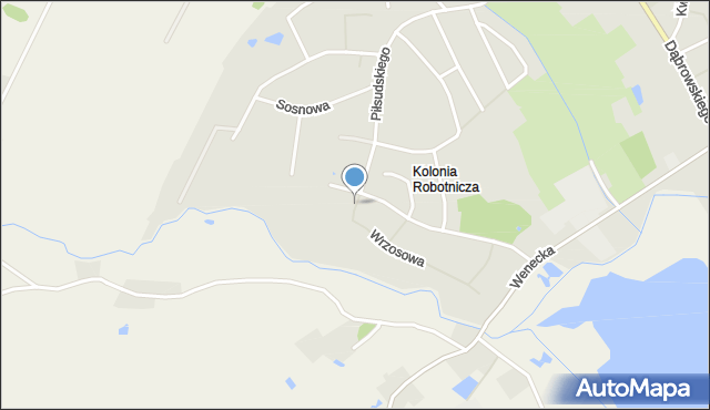 Morąg, Wronia, mapa Morąg