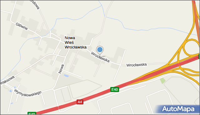 Nowa Wieś Wrocławska, Wrocławska, mapa Nowa Wieś Wrocławska