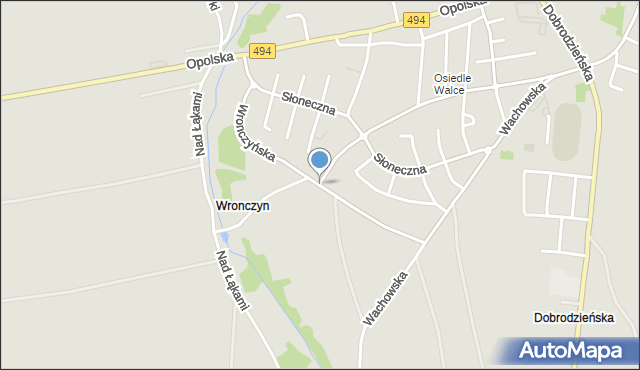 Olesno, Wronczyńska, mapa Olesno