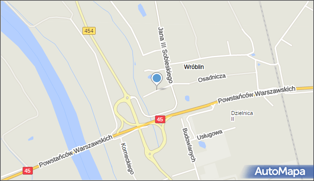 Opole, Wróblińska, mapa Opola