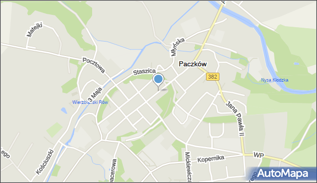 Paczków powiat nyski, Wrocławska, mapa Paczków powiat nyski