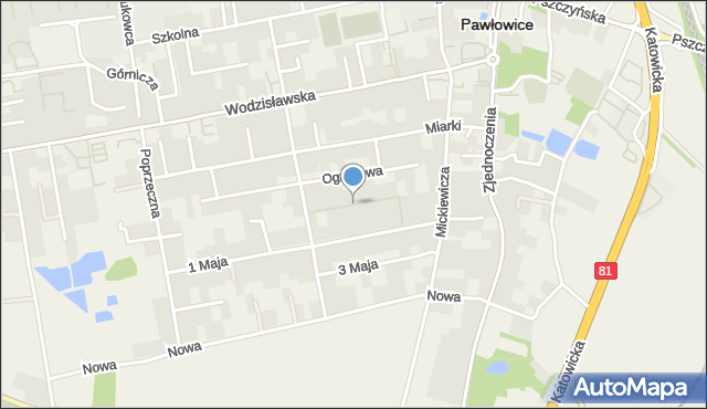 Pawłowice powiat pszczyński, Wrzosowa, mapa Pawłowice powiat pszczyński