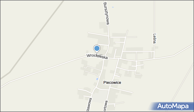 Piecowice, Wrocławska, mapa Piecowice