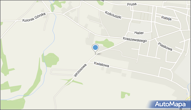 Podbrzezie Górne, Wrzosowa, mapa Podbrzezie Górne