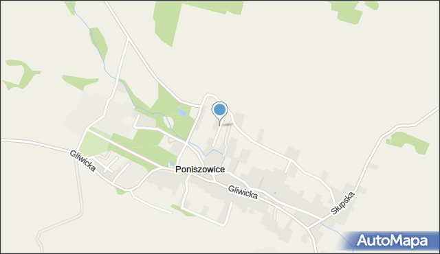 Poniszowice, Wrzosowa, mapa Poniszowice