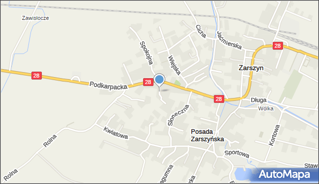 Posada Zarszyńska, Wrzosowa, mapa Posada Zarszyńska