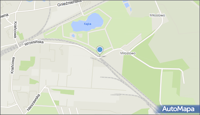Poznań, Wrzesińska, mapa Poznania