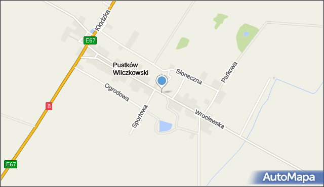 Pustków Wilczkowski, Wrocławska, mapa Pustków Wilczkowski