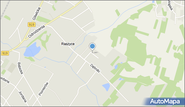 Racibórz, Wrzosowa, mapa Racibórz