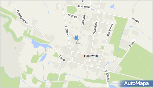 Rakownia, Wróbla, mapa Rakownia